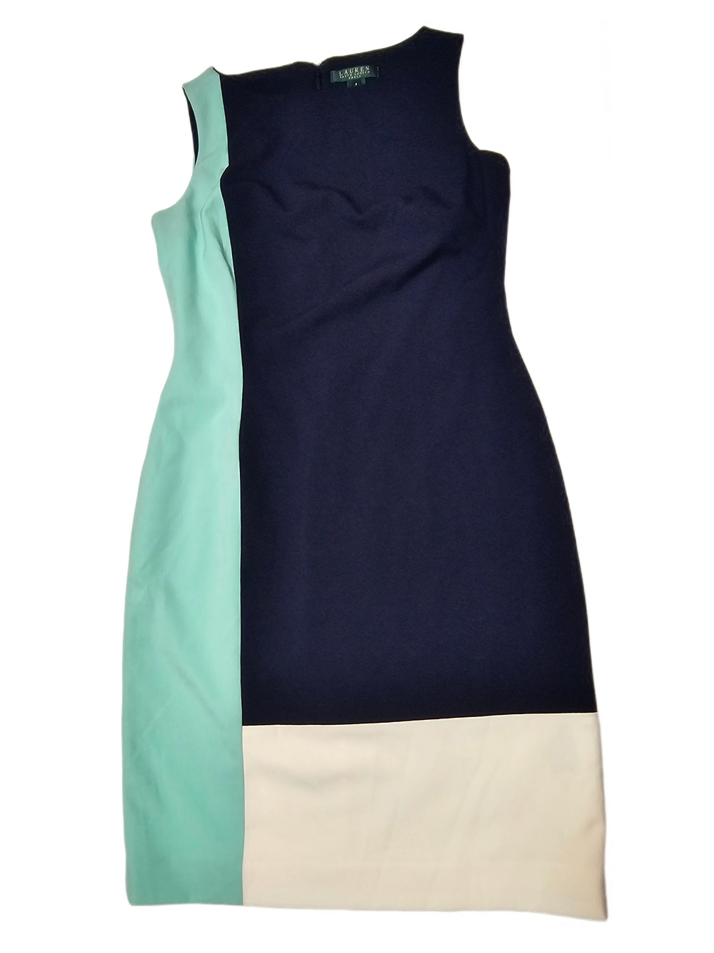 Lauren Ralph Lauren Sleeveless Color-block Sheath Shift Dress - Picture 15 of 16